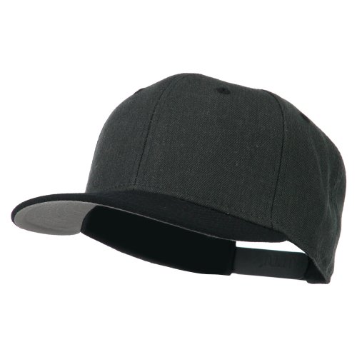Heather Wool Blend Flat Bill Snapback Two Tone Cap