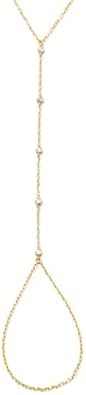 Gelin Diamond Bezel-Set Station Hand Chain Bracelet