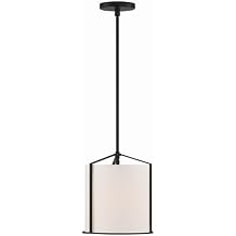Crystorama Carlyn 1 Light Black Mini Pendant