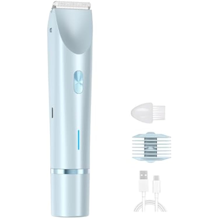 2 in 1 Wet & Dry Electric Trimmer,Womens Electric Shaver for Legs Underarm,Double Head Dual Purpose Hair Trimmer,Dermave Shaver,Dual Head Design,Dual Power,for Female ShavingColor:Blue