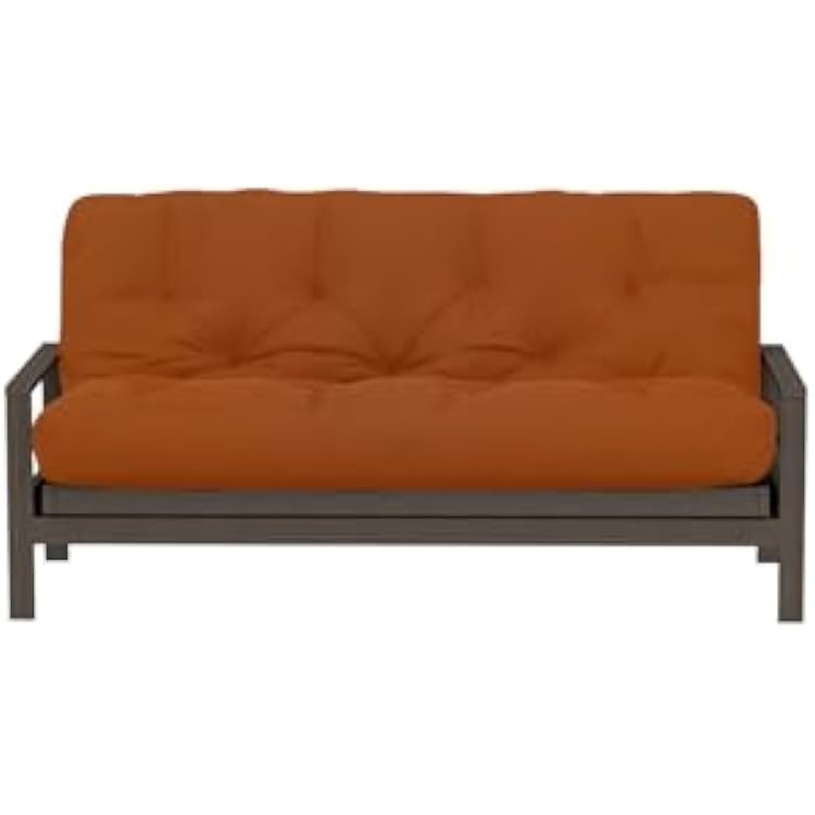 Royal Sleep Products by The Futon Factory 8 inch Memory Foam Futon Mattress - Cover - Size - CertiPUR Certified Foams - Made in The USA Frame Not Included Cinnamon, Queen