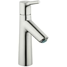 hansgrohe Talis S Modern Premium Easy Clean 1-Handle 1 9-inch Tall Bathroom Sink Faucet in Brushed Nickel, 72020821