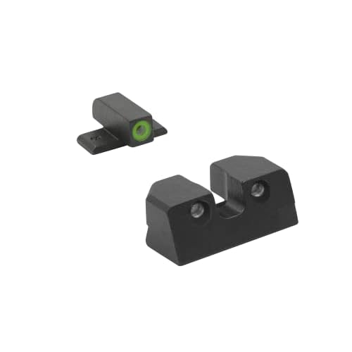 MEPRO Hyper-Bright tritium Night Sights Compatible with FN 509, Green tritium dots,Extra Bright Colored Front photoluminescent Night Sight, U Notch Rear Glow on Sights by Meprolight