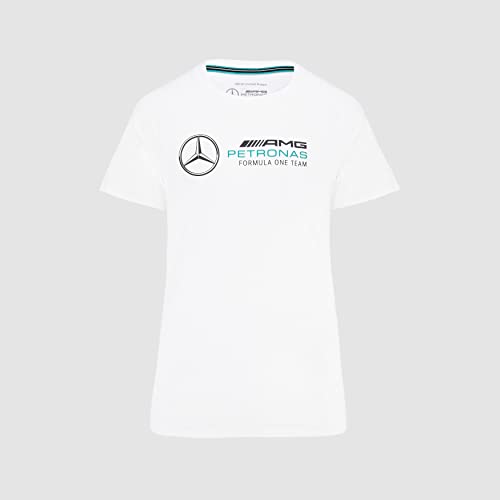 Mercedes AMG Petronas Formula One Team - Official Formula 1 Merchandise - Womens Large Logo T-Shirt - White - L