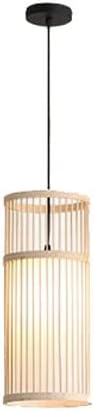 Personality Bamboo Weaving Drop Light,Indoor Creative Wicker Hanging Lamp,Woven Craft Pendant Lights,E27 Wood Chandelier, for Kitchen Island Dining Room Living