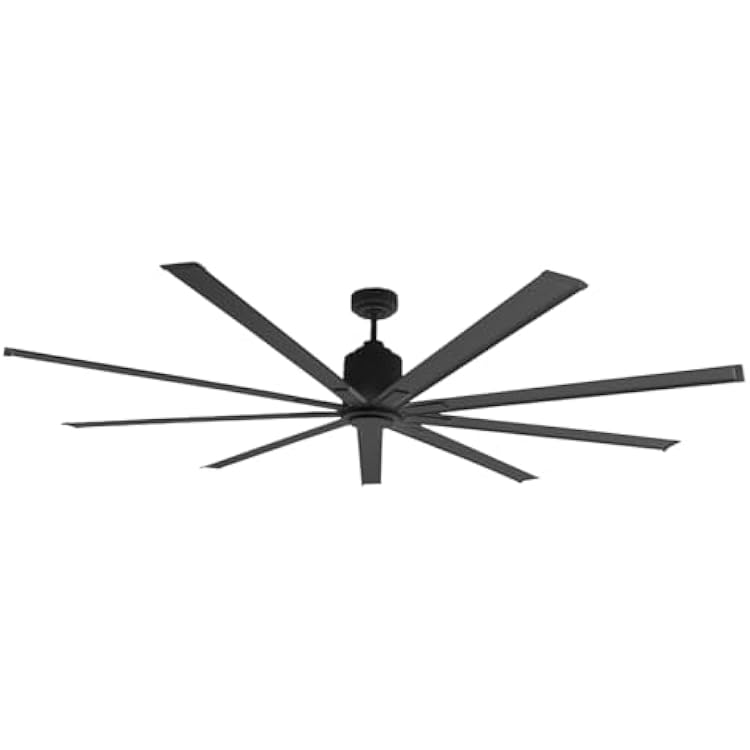 Maxx Air 96 Modern Industrial Style Ceiling Fan, Perfect for Warehouse, Home, Barn, Great Room. 6 Speed With Remote. New For 2026. 96UPS Black