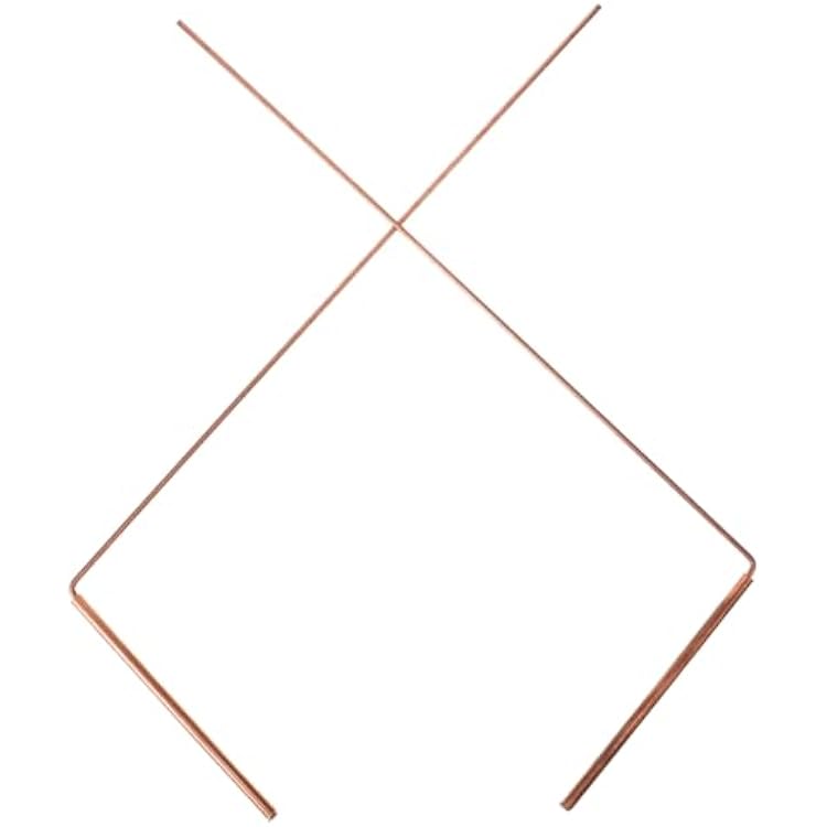 Abaodam 2Pcs Portable Dowsing Rods Durable Brass Divining Tools for Water Spirits and Detection Easy to Carry Probing Rods for Ghost Hunting and Lost Item Locating