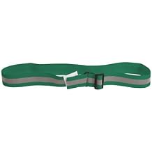 Reflective Elastic Belt w/Hook & Loop Closure-Dark Green