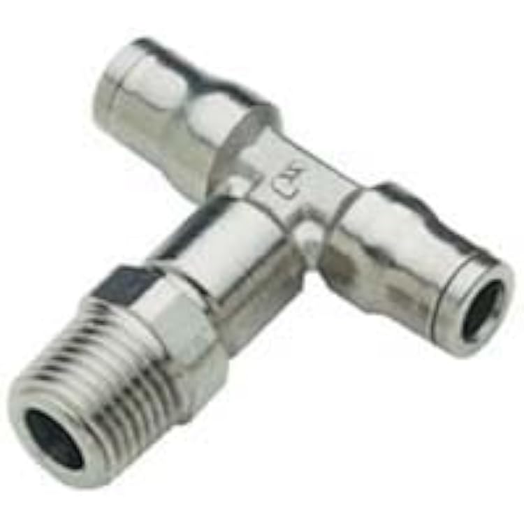 Legris LF3600 6mm Push Fit x 6mm Male T Thread to Tube Thread to Tube Nickel Plated Brass R14 Pack of 5