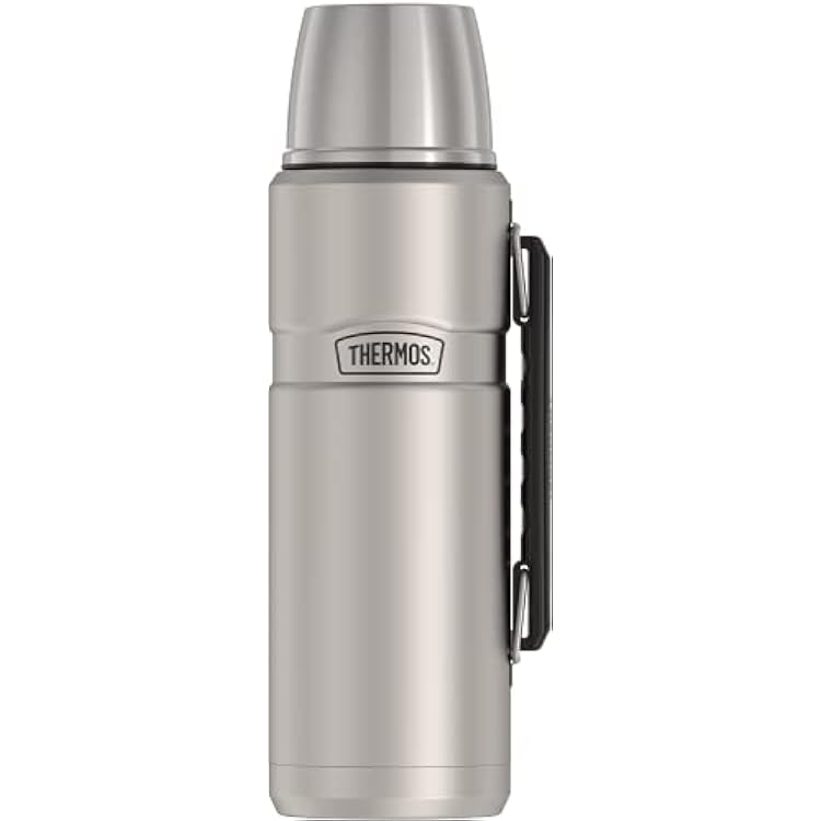 THERMOS Stainless King Vacuum-Insulated Beverage Bottle, 68 Ounce, Matte Steel
