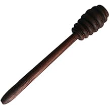 Honey Dipper Wand Natural Black Walnut Honey Stirring Stick Jam Viscous Liquids Reusable Washable Comfortable Grip for Tea Toast