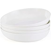 Mikasa Samantha Bone China Lightweight Chip Resistant Set of 4 Pasta Bowls Set, 9 Inch