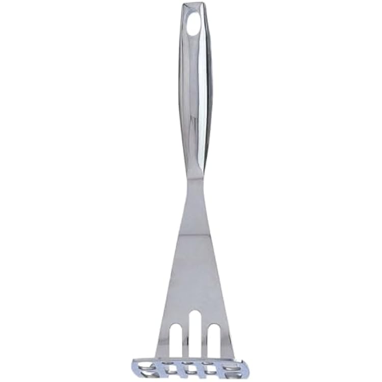 Grunwerg 5500P Bellux Potato Masher - Hanging Loop, 1810 Stainless Steel, Mirror Polish, Kitchen Utensils, Hollow Handles