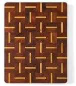 Premium End Grain Wooden Cutting Board with 3D Cube Illusion Durable Butcher Block for Chopping, Serving & Display Handcrafted Natural Hardwood