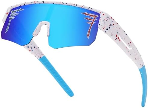 Polarized Fit Over Glasses Sunglasses for Men Women Wrap Around Sports Goggles for Driving Cycling Fishing