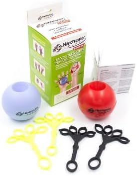 Physical Therapy Hand Exerciser - Forearm Exerciser with Stress Relief Ball - Hand Therapy Balls for Training - Finger Exerciser & Strengthener - Multicolored Balls