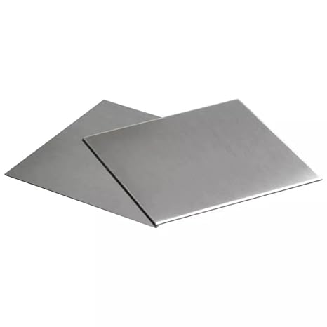 304 Stainless Steel Sheets, 2pcs 304S Stainless Plates 0.02" x 4" x 4", Thickness 0.02"/0.5mm, W*L=4" x 4"/100x100mm.