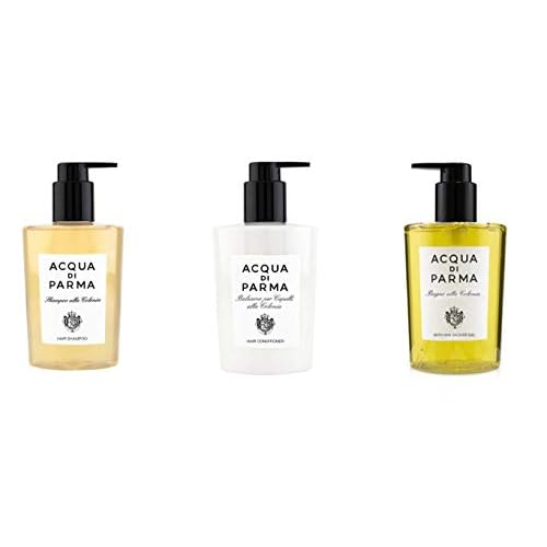 Acqua Di Parma Colonia Shower Gel, Shampoo and Conditioner With Pump Dispensers - Set of 3, Each 10.14 Fluid Ounces300 mL