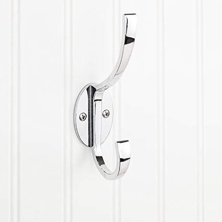 Elements YD55-587PC Double Wall Mount Decorative Hook, Polished Chrome