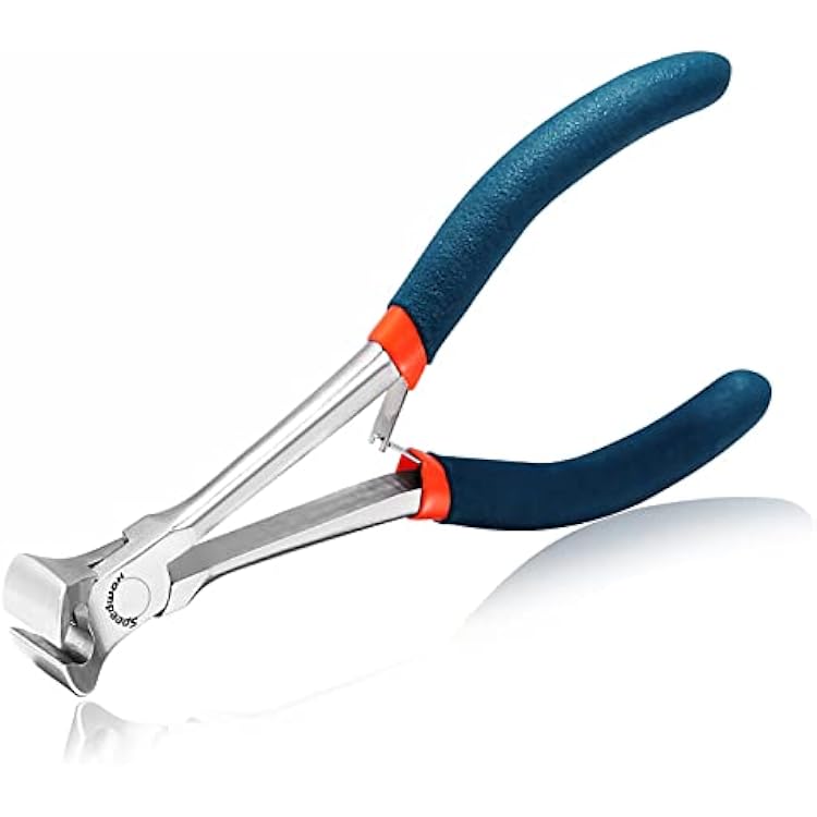 SPEEDWOX End Nippers Long Reach 5-12 Inch Mini End Cutting Pliers End Cutters Fine Precision Professional Wire Cutter for Jewelry Making Carpenter Construction Tools Nail Remover Mini Nippers