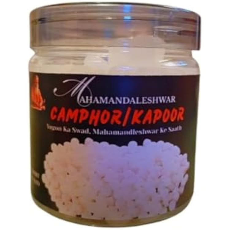 Pure Camphor Kapoor Whole 200g | Mahamandaleshwar Premium Grade | Natural Aroma for Pooja, Temple & Spiritual Use
