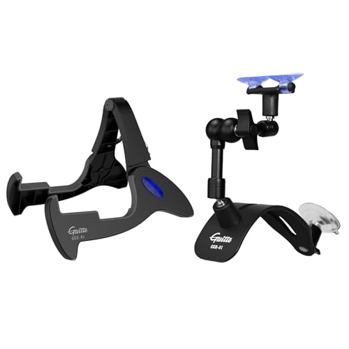 GGS-01 A-Frame Guitar Stand for Acoustic Electric Guitar Ukulele & GUITTO GGR-01 Guitar Balance Support