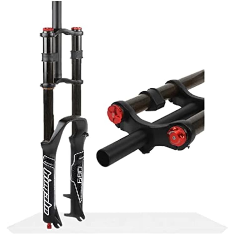 Bike Downhill Fork 26 27.5 29 Inch DH Mountain Bike Air Suspension Fork Travel 130mm Rebound Adjust Straight Double Shoulder Front Fork Manual LockoutBlack Fork,29