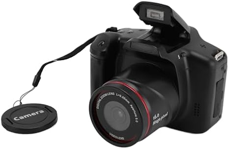 Digital Camera, 16MP 1080P DSLR Camera for Photo & Video, 16x Digital Zoom, 180° Flip Screen, Multi-Axis Stabilization, Compact Vlog Camera for Travel Gift