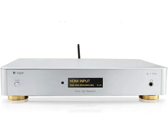 JF Digital S1-Pro ES9018/AK4495 Decoder HiFi Player USB Decoding 32Bit/384K FPGA BT 5.0 Receiver Dual Clock (Silver AK4495 Decode)