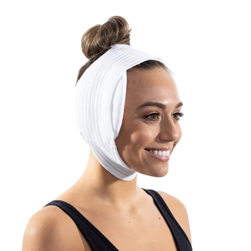 ContourMD Face Wrap & Ear Surgery Pillow Chin Compression Garment for Post-Surgery Recovery Medical Head Wrap for Facial Surgery, Face Lift, Chin Lift, TMJ, Otoplasty One Size Fits All S18