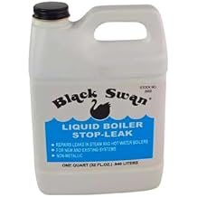 Black Swan Liquid Boiler Stop-Leak Boiler Leak Sealer for Steam & Hot Water Boilers High & Low Pressure Heating Systems Permanent Leak Repair 1 Quart