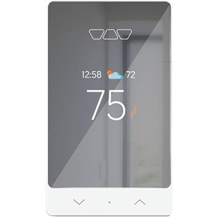 Schluter Ditra-Heat-E-RS1 Smart Thermostat with Floor Sensors, Energy Tracking, GFCI Protected - Ideal for Home Floor Heating - Mirror-Finish, App Control, Voice Assistant Compatible - DHERT105BW