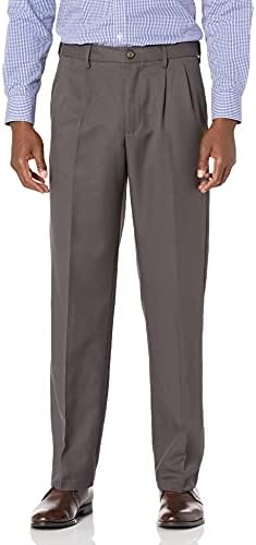Amazon Essentials Mens Classic-Fit Expandable-Waist Pleated Dress Pant