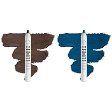 NYX PROFESSIONAL MAKEUP Jumbo Eye Pencil Duo - Frappe (Chocolate Brown) & Blueberry Pop (Blue)