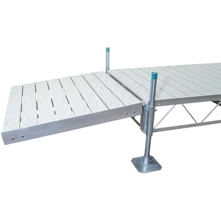 4x4 Shore Ramp Kit for Truss Style Stationary or Rolling Dock Gray Aluminum Decking 10343