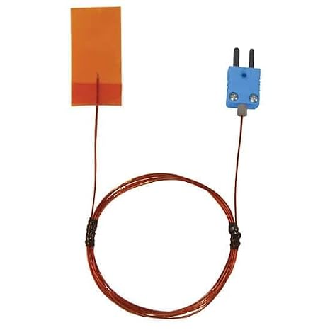 Digi-Sense Type-T Self-Adhesive Tape Probe 1 (in) x 2 (in) Mini-Con 5ft FEP Ins Wire (3/Pk)