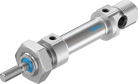 Festo Dsnu-16-20-p-a (1908260), 1-10 Bar Operating Pressure, 16 Mm Bore, 20 Mm Stroke, Double-acting, Elastic Cushioning Rings/pads At Both Ends, External Thread, Iso Cylinder, M5 Pneumatic Connection
