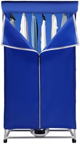 Portable Clothes Dryer, 1200-1500W Electric Folding Touchscreen Clothes Drying Machine, Mini Clothing Dryer, Small Compact Foldable Electric Drying Machine for Travel,RV, Home,Apartment Blue