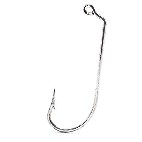Mustad 34184D Classic OShaughnessy 60-Degree Bend Extra Long Shank Forged Duratin Jig Hook 100-Pack