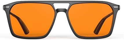 Goiteia Orange Blue Light Blocking Glasses-Retro 70s Blue Light Glasses for Men Women, Easier Sleep and Migraine Relief