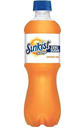 Sunkist Orange Zero (Diet) Soda 20 oz Bottles (Pack of 10, Total of 200 Fl Oz)