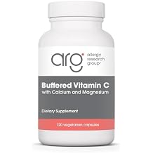 Allergy Research Group ARG Buffered Vitamin C - 1000 mg Vitamin C - Immune Support - Vegetarian Capsules - Hypoallergenic Formula - 60 Servings - 120 Count