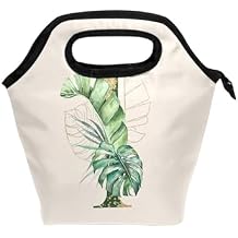 IWhite Lunch Bags with Curved Handle Hard Lunch Box for Men Waterproof Small Insulated Cooler Bag for Beach School