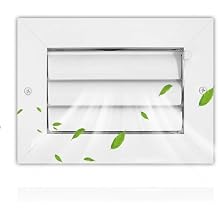 Aluminum 6 x 4 in (Duct Opening) 1-Way Air Duct Register Vent Cover for Ceiling and Wall - Modern HVAC Louver Vent Cover Adjustable Durable Rustproof Wall Grille Overall Size 7-5/8 x 5-5/8 Inch