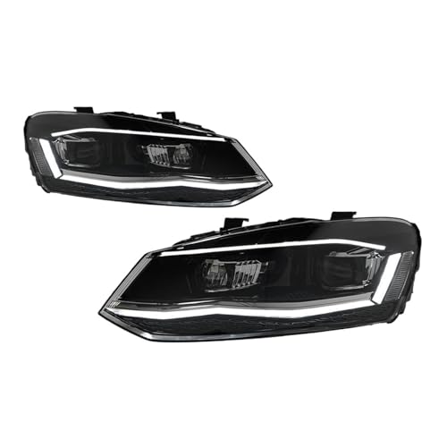 Auto Parts Compatible with VW Polo GTI Headlights 2011-2018 Upgrade 2019 latest Styling Dual Projector Car Accesorios ModifiedSliver TSI,For LHD