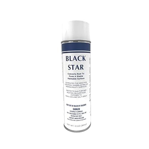 BLACK STAR Rust Converter - Converts Rust on Any Steel Surface - 1 Aerosol Spray Can