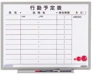Lion Office Machine, Whiteboard Action Planner, Lightweight Wall Hanging Type, For 10 People, 23.6 x 18.0 inches 600 x 456 mm, ES-14K, 1 Piece