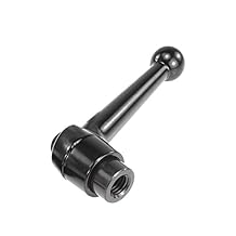 Kipp 06410-4A51 Zinc/Steel Adjustable Handle with 1/2-13" Internal Thread, Classic Ball Style, Inch, Black Satin Plastic Coated Finish, Steel Components, Size 4