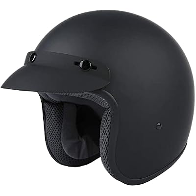 TCT-MOTORPARTS DOT Adult Helmet34 Open Face Sun Shield Scooter Street Dirt Bike Helmet