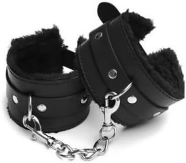 Leather Black Pink Ankle Strap Wrist Cuff Fitness Leg Exercise Adjustable Locking Ankle Bracelet Kit Cosplay Cuff Accessories